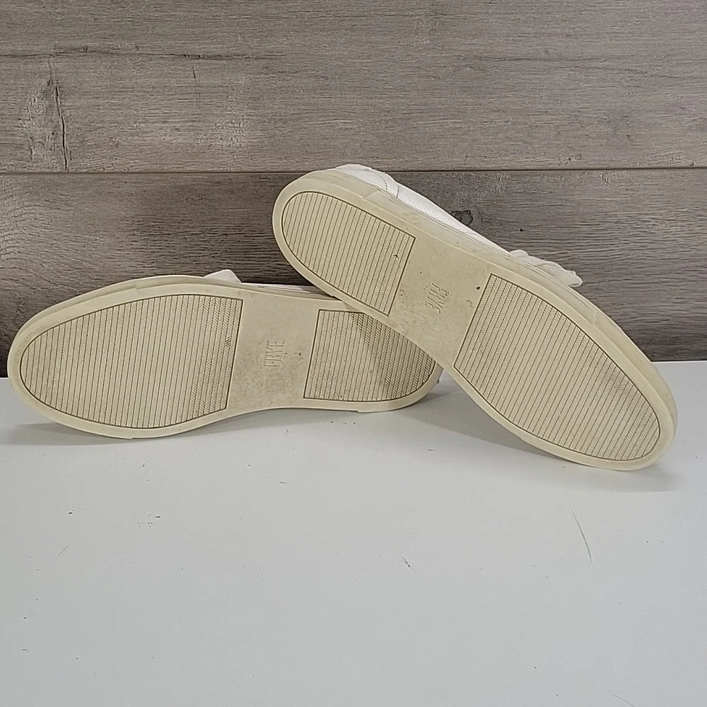 Frye White Leather Lace-Up Sneakers Sz 8M